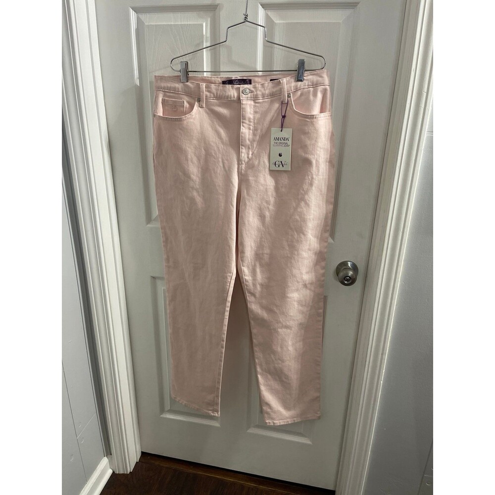 Gloria Vanderbilt Amanda Classic Jeans Pink Dogwood Size 18 New With Tag